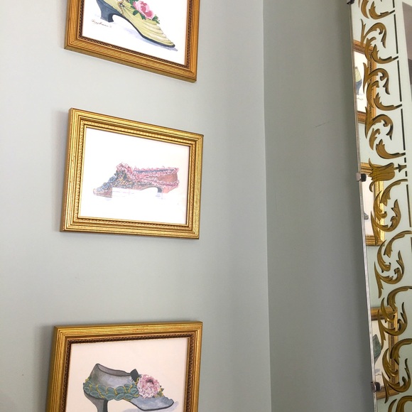 Frame tote bundle= shoes tote + 3 framed shoe prints. Boston museum. - Picture 7 of 14